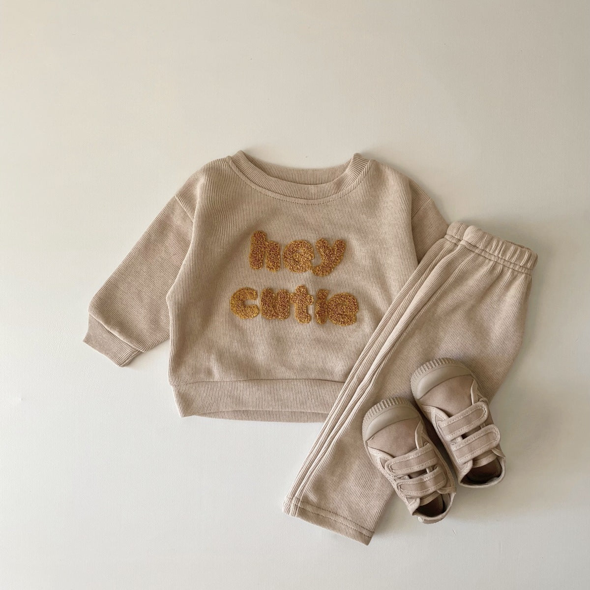 Baby Alphabet Embroidered Outfit (2-Piece