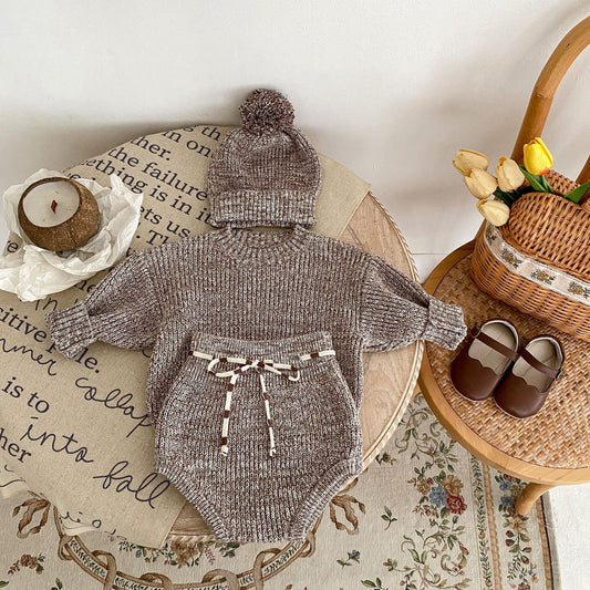 Baby Girl 3-Piece Knit Outfit