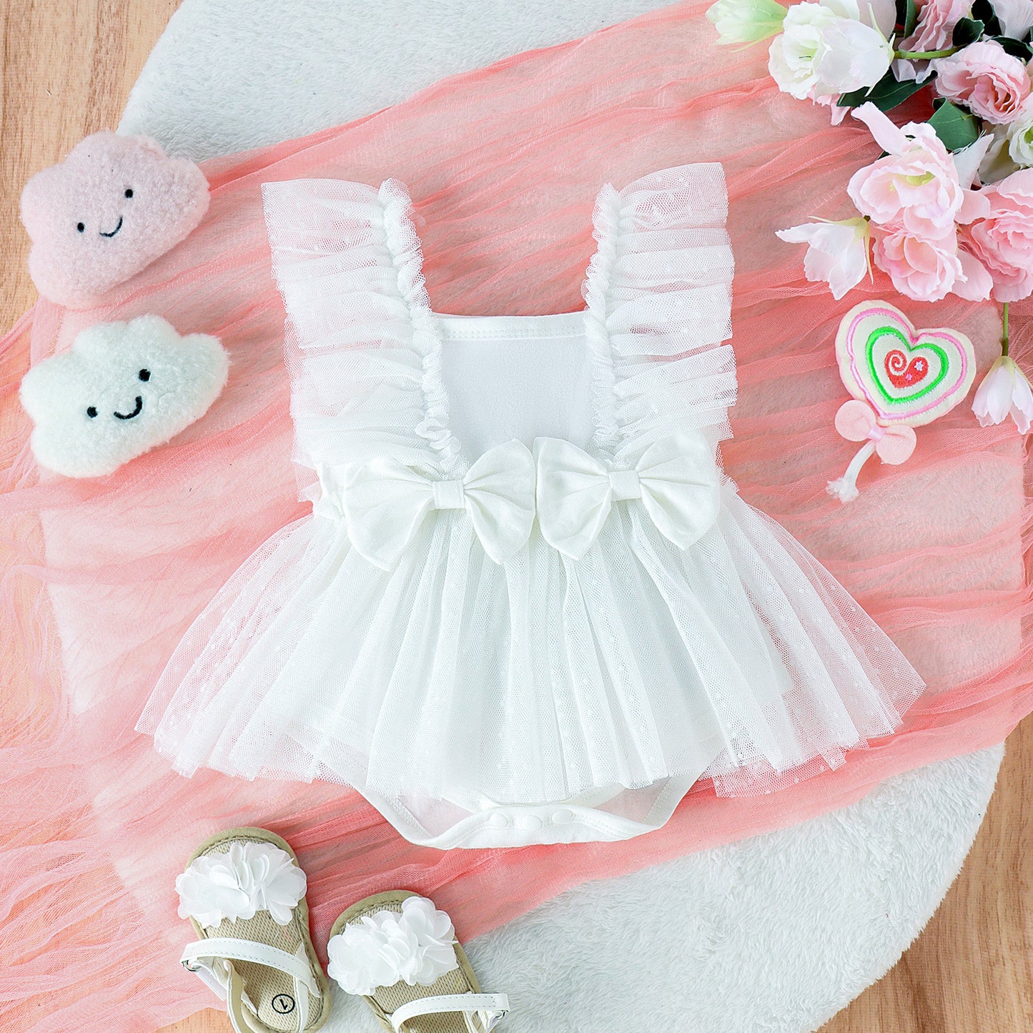 Baby Princess Net Skirt Jumpsuit