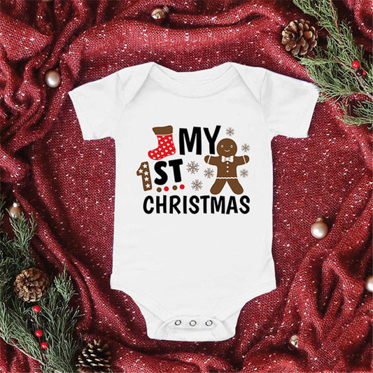 Baby’s Christmas Short Sleeve Romper
