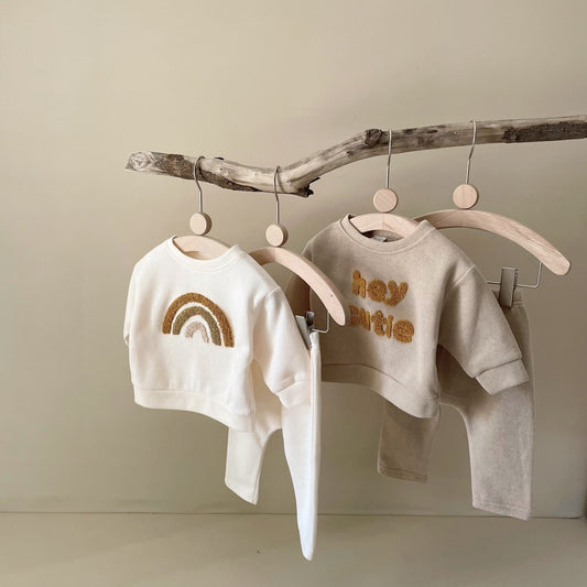 Baby Alphabet Embroidered Outfit (2-Piece