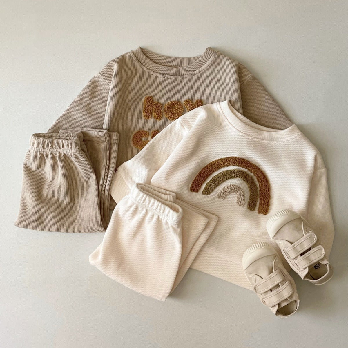 Baby Alphabet Embroidered Outfit (2-Piece