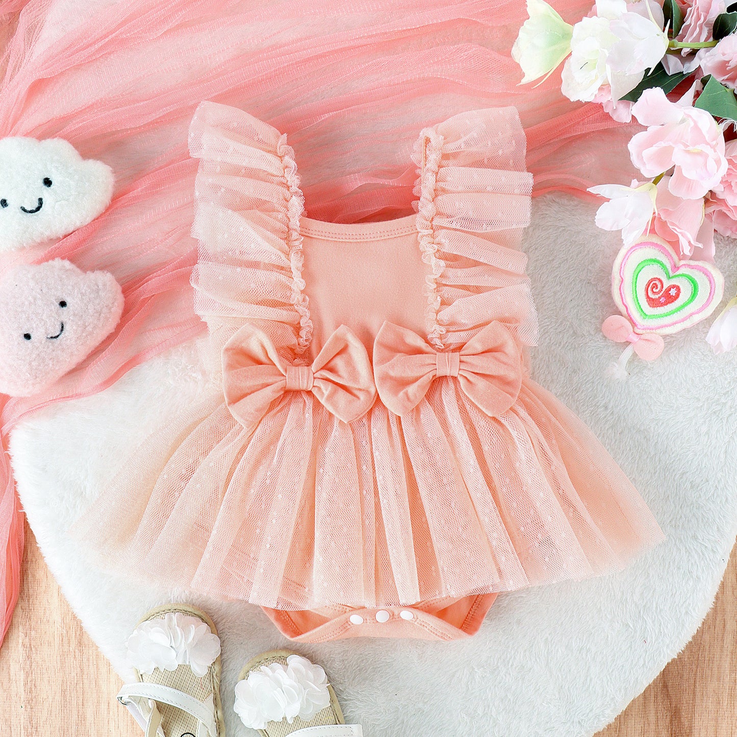 Baby Princess Net Skirt Jumpsuit